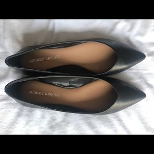 Audrey Brooke Nora pointed toe flats.